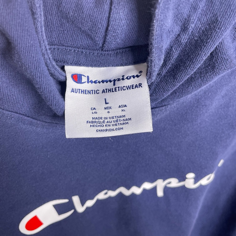 Champion hooded long sleeve shirt in great used condition. - Picture 2 of 3